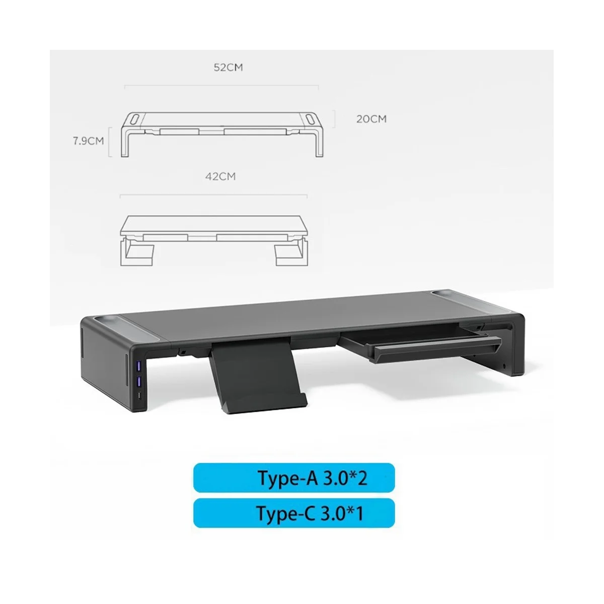 Képellenőrző increases Emelkedett USB Kibővítés valamint összecsukható Számítógépes asztali tárolására asztali Növel basenu Karéj B