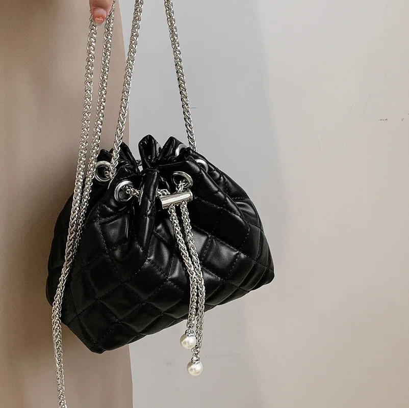 Luxury Designer Bucket Bags for Women 2022 Trend PU Leather Fashion Small Shoulder Crossbody Bags