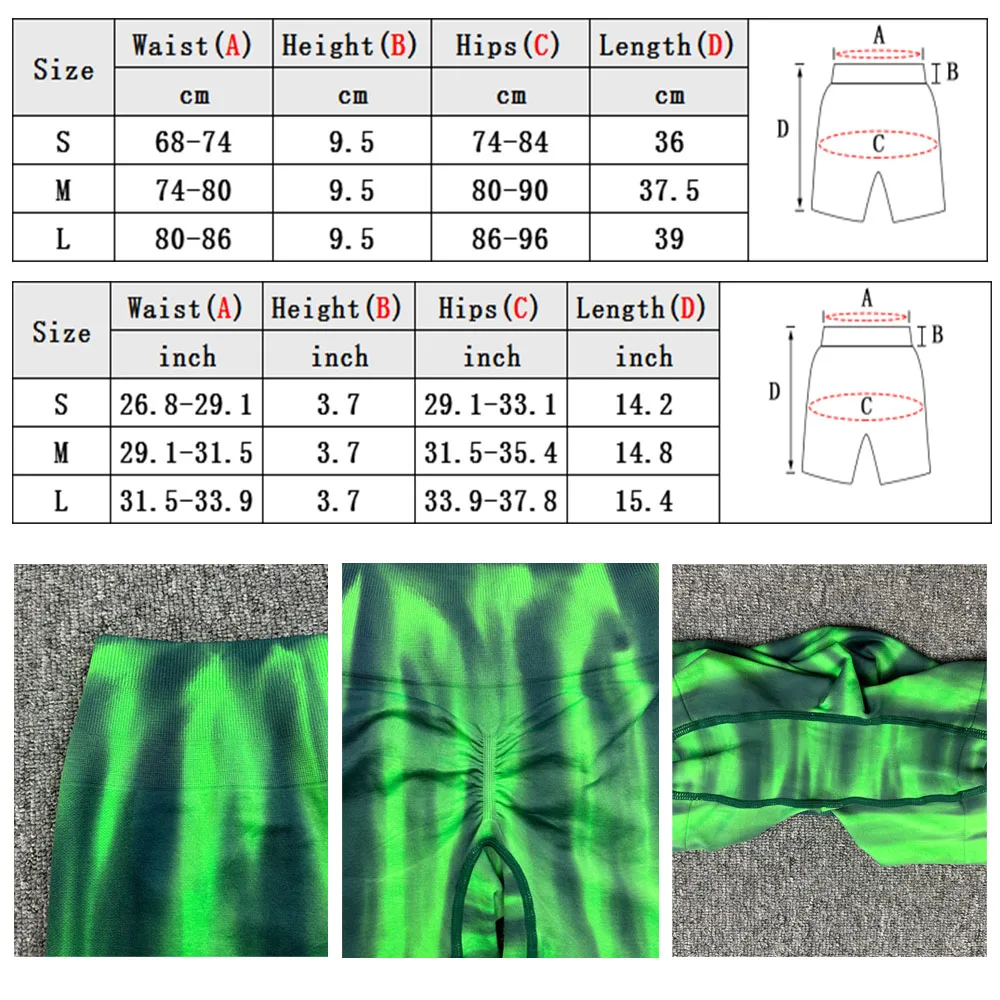Seamless Push Up Scrunch Sport Shorts For Women High Waist Tummy Control Biker Gym Fitness Gradient Aurora Yoga Tights Butt Lift