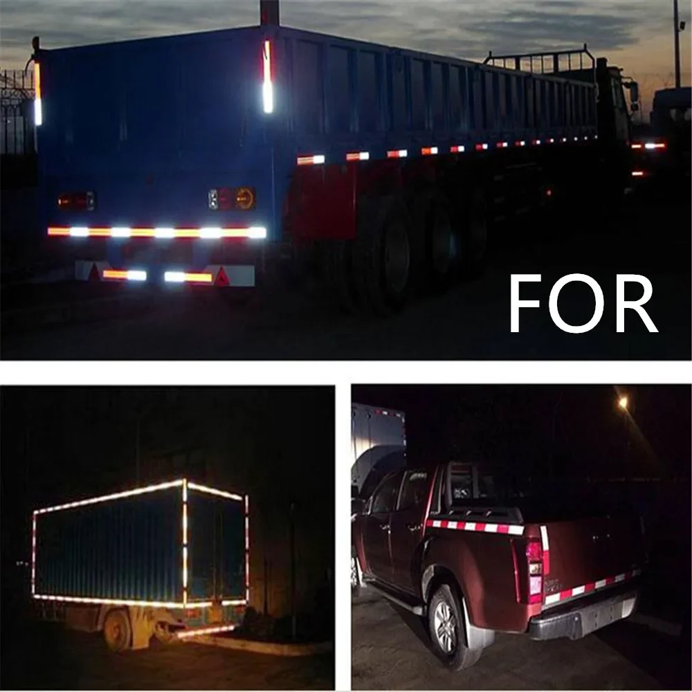 30 Meters Reflective Tape Red and White Reflective Strip Body Tape Stick Car Road Traffic Night Luminous Safety Pvc Warning