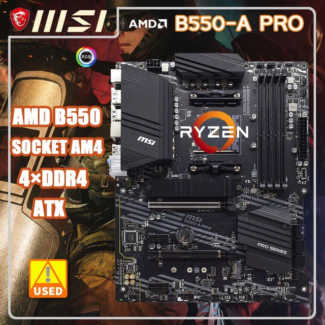 MSI PRO B550-A PRO AM4 AMD B550 SATA 6Gb/s USB 3.0 ATX AMD Motherboard 