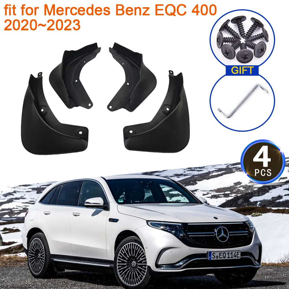 

For Mercedes Benz EQC 400 2020 2021 2022 2023 Mudflap Mudguard Anti-splash Grade Rear Wheels Fenders 4Pcs Car Stying Accessories