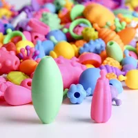 188-608pcs Pop Beads Children Girls Princess Jewelry Making Kit Creative Necklace Bracelet Rings DIY Ideal Christmas Birthday Gi 6