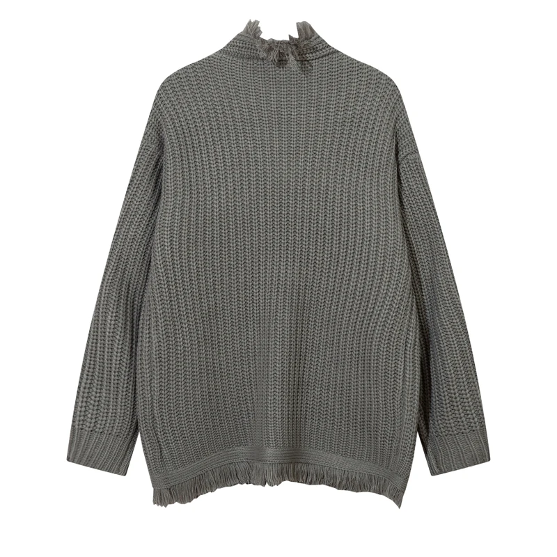 Autumn And Winter Women's Tassel Cardigan Sweater Male And Female Trendy Brand Loose V-neck Casual Couple Sweater Coat Knitwear