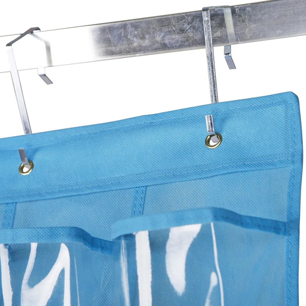 24 Pockets Crystal Clear Over The Door Hanging Shoe Organizer PVC products finishing bag,Simple Household 5