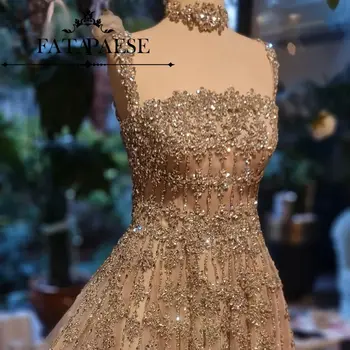 FATAPAESE Customized Women's Evening Dresses Handmade Flowers Beadings A Line Square Collor Sweep Train Midnight Prom Gowns 1