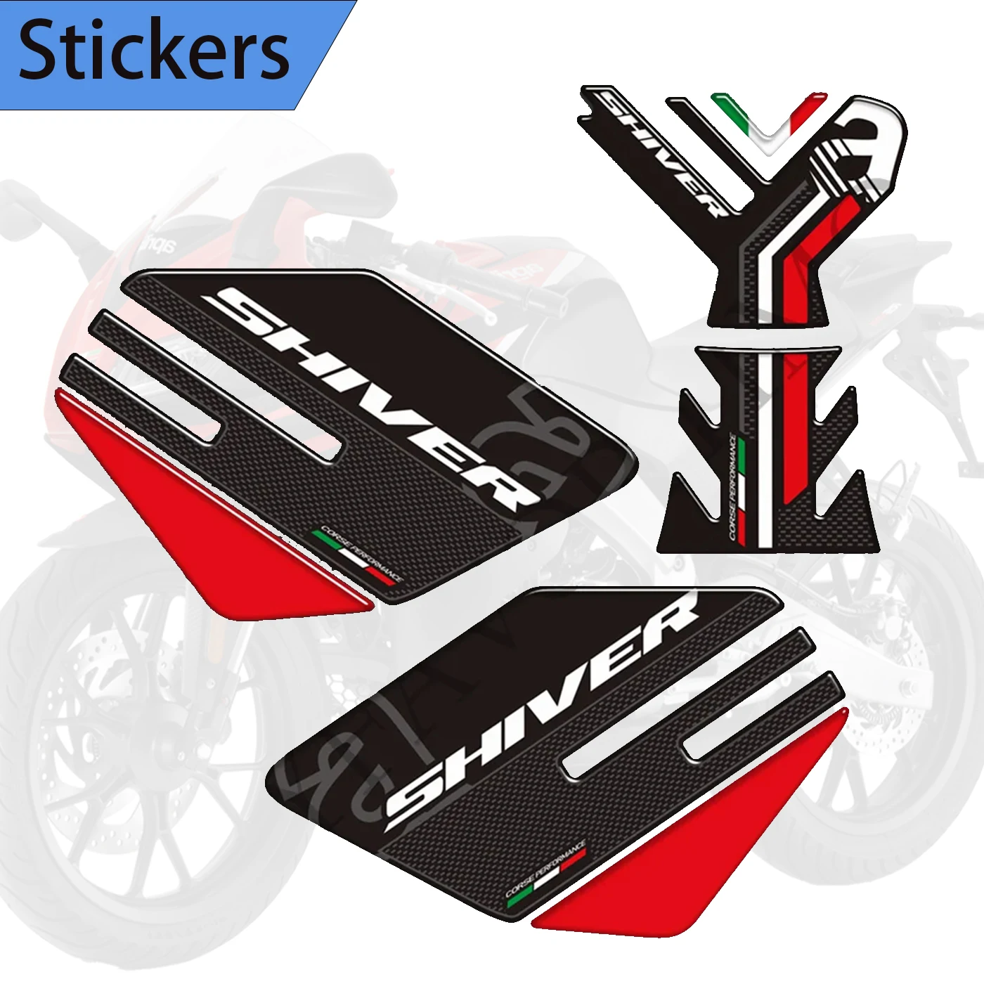 Moto Per Aprilia Sl 750 900 Shiver Tank Pad Grips Gas Fuel Oil Kit Ginocchiere Decalcomanie Protector 2018-2022