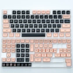 Enhanced Blue SA Profile Custom PBT Keycap Set for Mechanical Gaming Keyboards - 135 Double Shot Keys (Black and Pink)