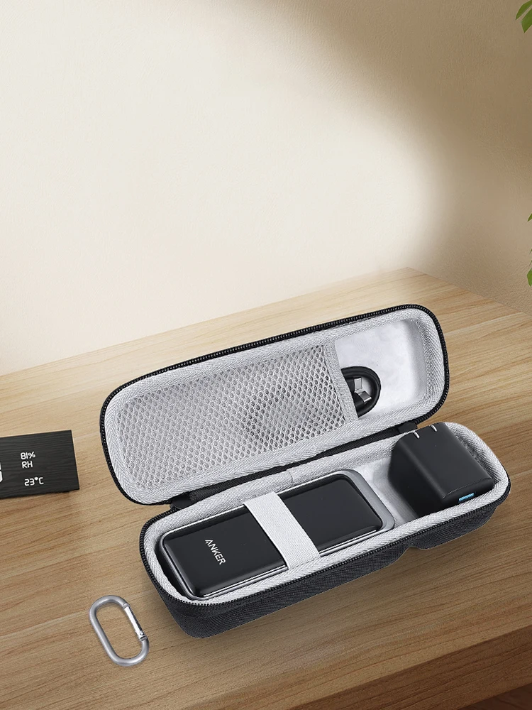방수 하드 여행 케이스 EVA 손잡이 및 카라비너 포함 하드쉘 케이스 앵커 프라임 파워 뱅크 12000mAh 130W용