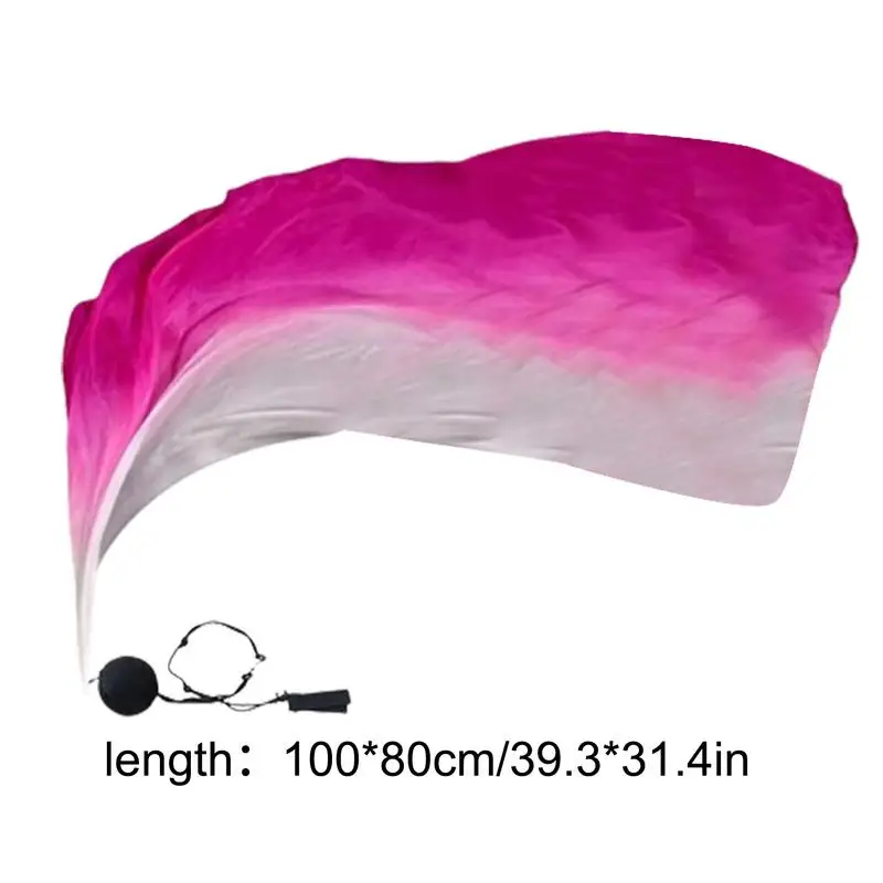 Dance Silk Veil Poi Elegant Silk Veil Scarf Poi Ball Streamer Elegant Belly Dance Poi Streamer Gradual Colors Silk Scarf Veil 6