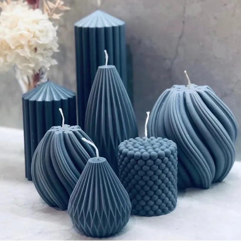 Silicone Mold DIY Candle Geometric 3D Shape Resin Epoxy for Handmade Soap Craft Home Decoration