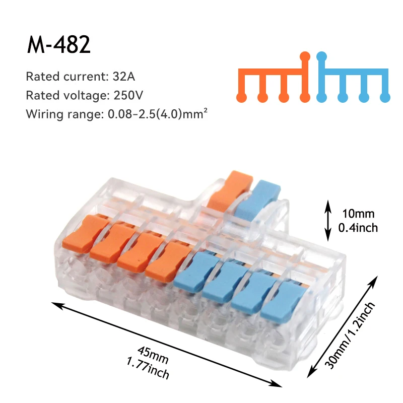 10/50pcs Quick Wire Connector Universal Compact Wiring Splicing Conector Electrical Push In Lighting Terminal Block Connector image 13