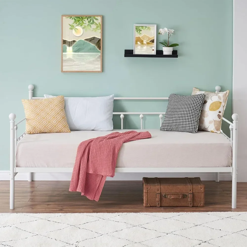 

Children's sofa bed, double bed metal platform with headboard, used in guest living room, children's sofa bed