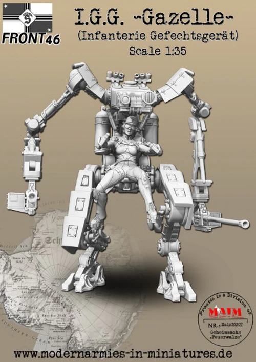 

1/35, i.g. G. (пехотная гефекгерат), модель солдатика из смолы GK, серия роботов, несобранный и Неокрашенный комплект