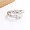 Vintage Shiny Inlaid Zircon Snake Ring for Women Classic Simple Punk Animal Ring Jewelry Accessories 3