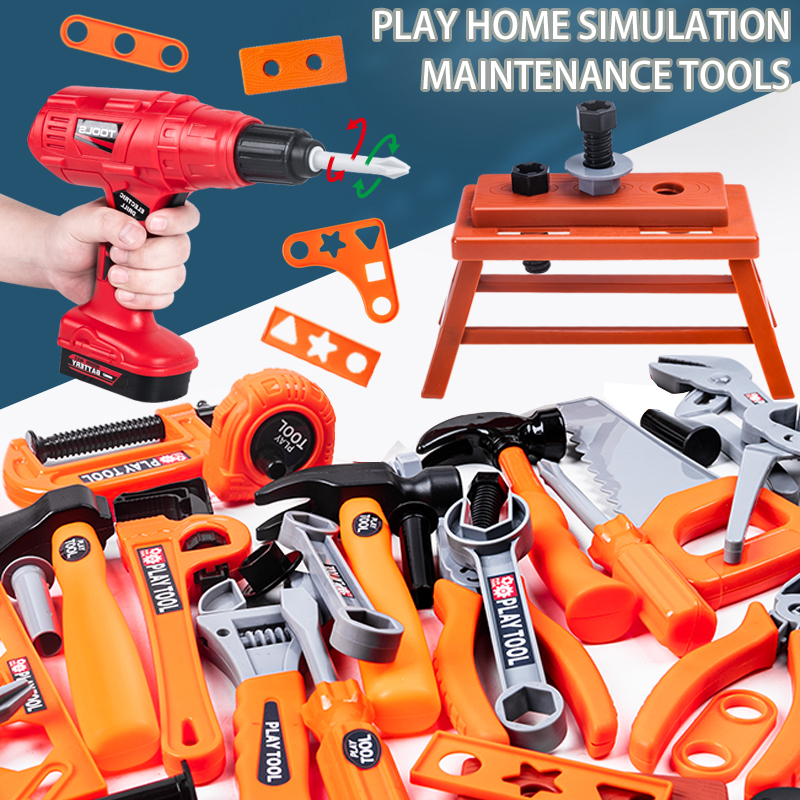 Simulated Maintenance Tools, Electric Drills, Screws, Tools, Clothing Sets, Home Repair Tools, Toys