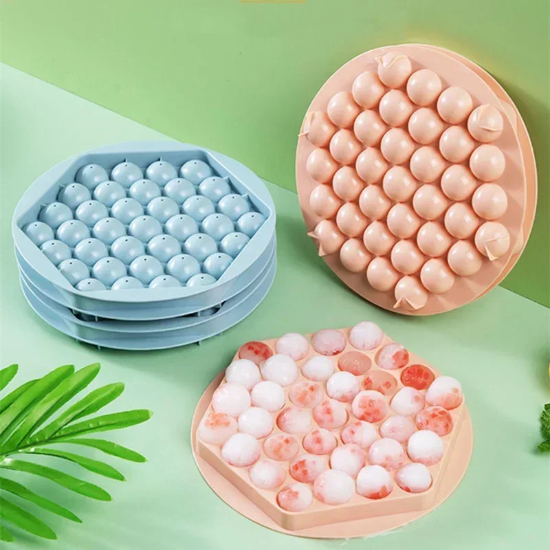 Plastic Round Ice Ball Maker Molds Draining Holes Portable Large Capacity  Ice Hockey Mold Ice Cube Trays Box Kitchen Accessories - AliExpress