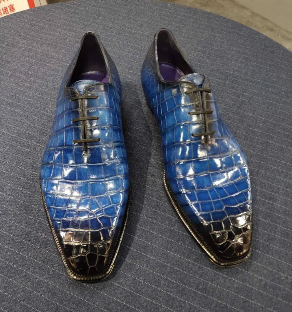 Рисунок 4 - Мужские туфли-оксфорды из крокодиловой кожи