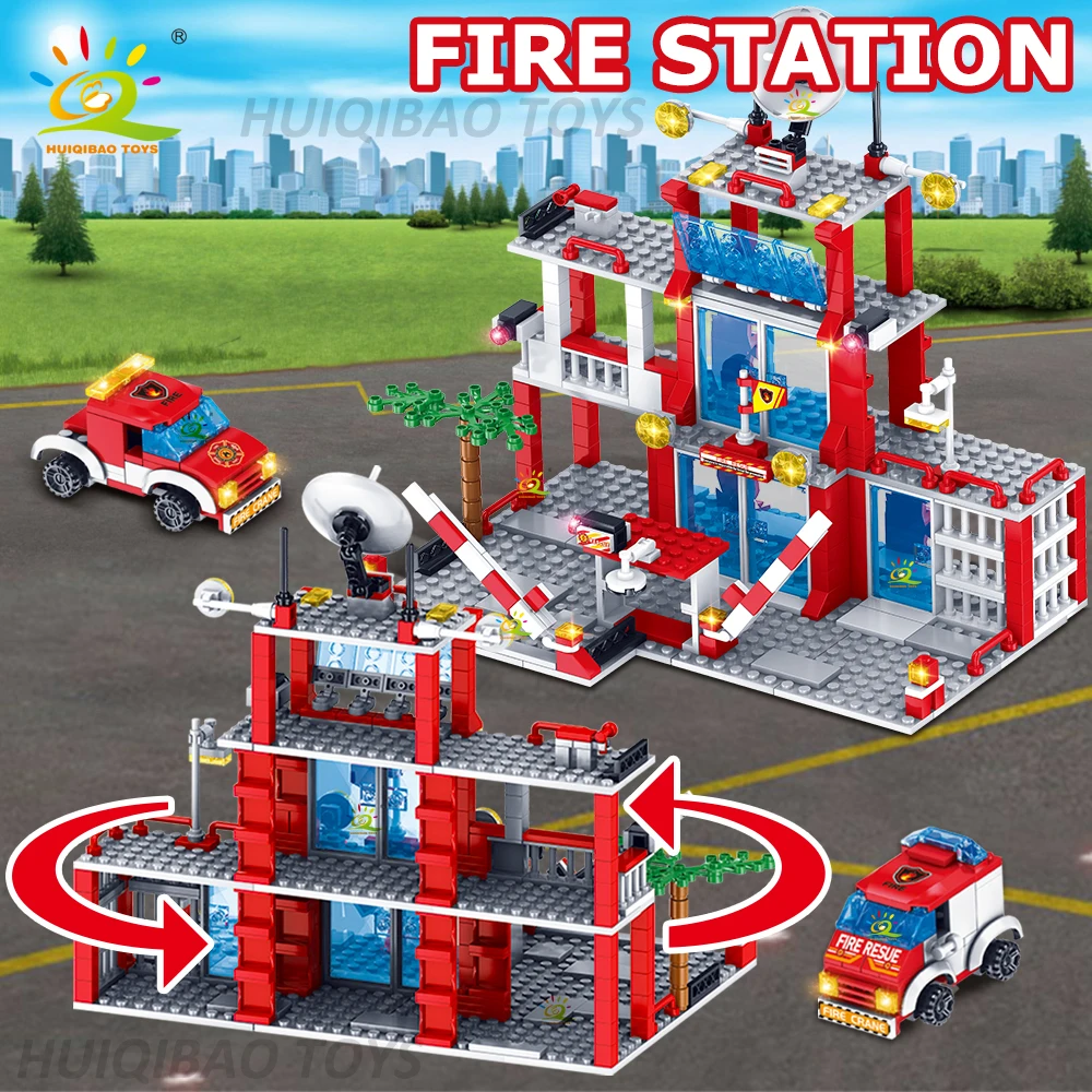 Deluxe City Police Station Building Blocks Set - Creative DIY Bricks and Figures Kit for Kids and Adults - 753 Pieces