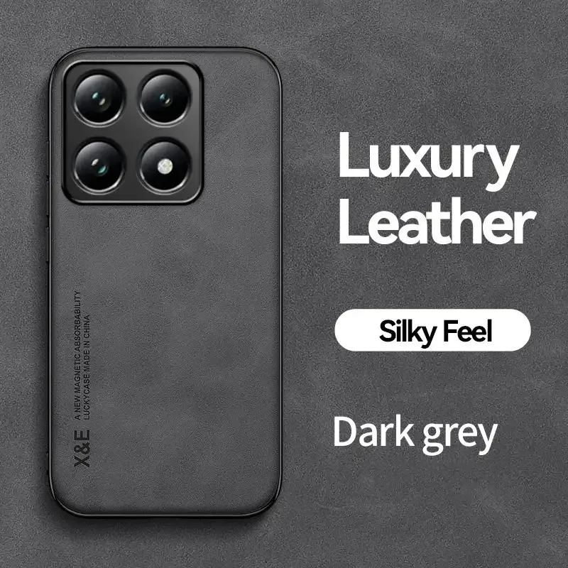 Magnetic PU Leather Shockproof Phone Case with Camera Protection