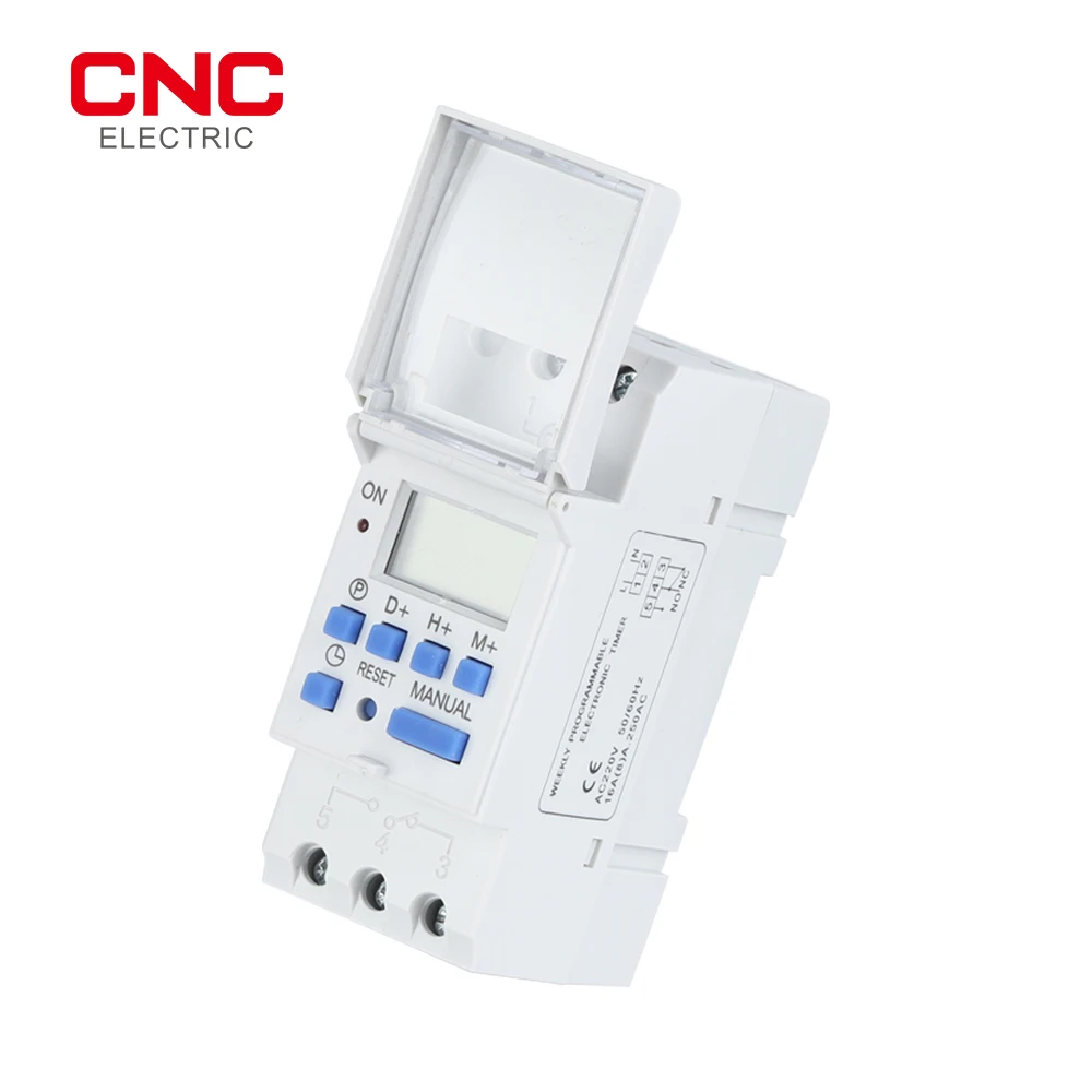 Cnc Tp8a16 ac 220v 16a 20a 30a Trilho Din Eletrônico Semanal Dias Digital Programável Tempo Switch Relé Timer Control
