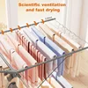 Clothes Drying Rack Foldable, Stainless Steel Drying Rack Clothing for Indoor Outdoor, Easy To Fold 5