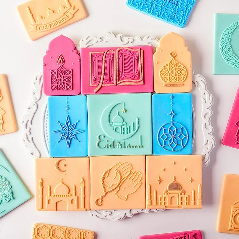 Cookie Cutter baking mold cookie mould fondant cutter baking decorating tools pastry cutter Eid Mubarak Cake Decorating Tools Ramadan Cookie Press Stamp Embosser Biscuit Cutter Fondant Sugarcraft Cookie Cutters Mold