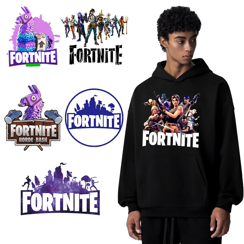 Fortnites Iron On Patch Sticker Personalizzazione Cartoon Anime Stitch Iron Patch Abbigliamento Per Feste T-Shirt Compleanno Kawaii Cute Gift