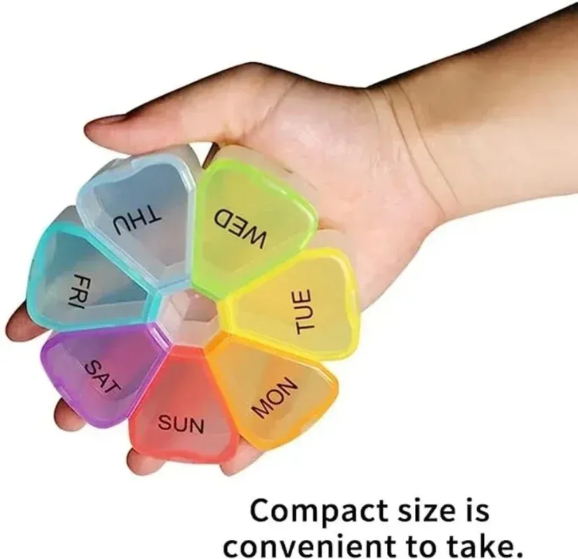 7-Day Round Travel Pill Box 5
