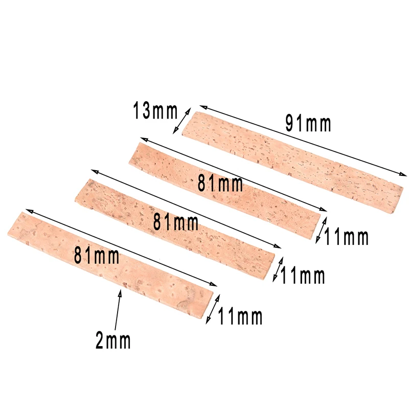 Saxophone Accessories Cork Sheet Clarinet Accessories 4Pcs/lot Different Size Clarinet Cork Joint Corks Sheets for Saxophones Musical Instruments Accessories