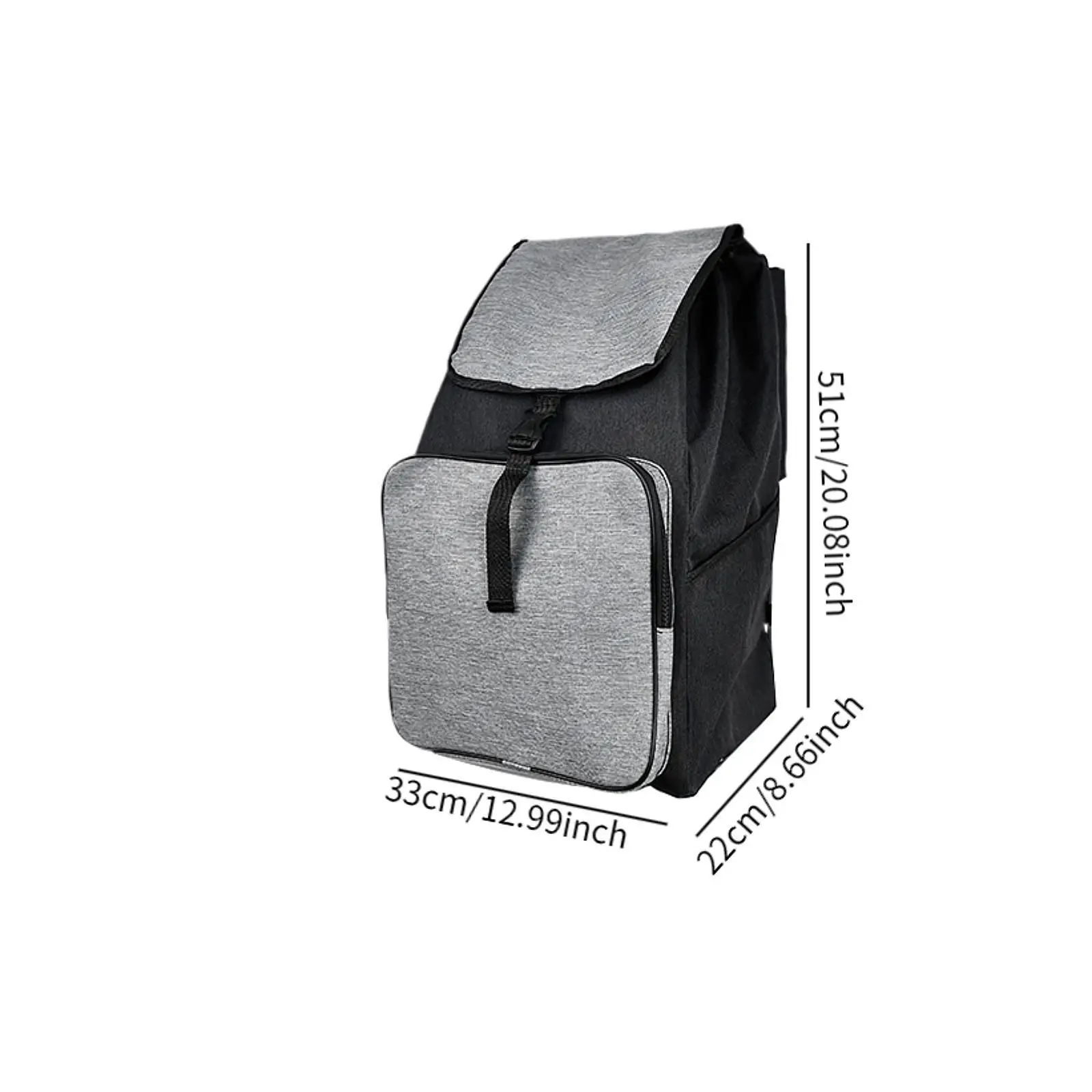 Folding Trolley Cart Storage Bag Wear Resistant Reusable for Stair Climbing Utility Cart Lightweight Accessory 20x13x8.6inch