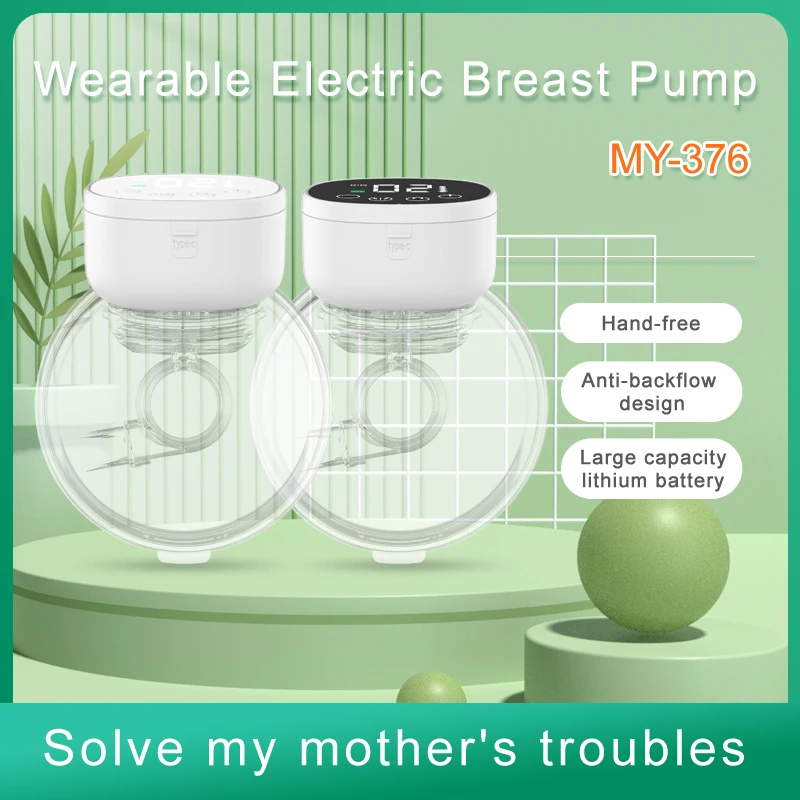 New Upgrades Wearable Breast Pump Hands Free Electric Portable Wearable Breast Pumps BPA-free Breastfeeding Milk Collector 5