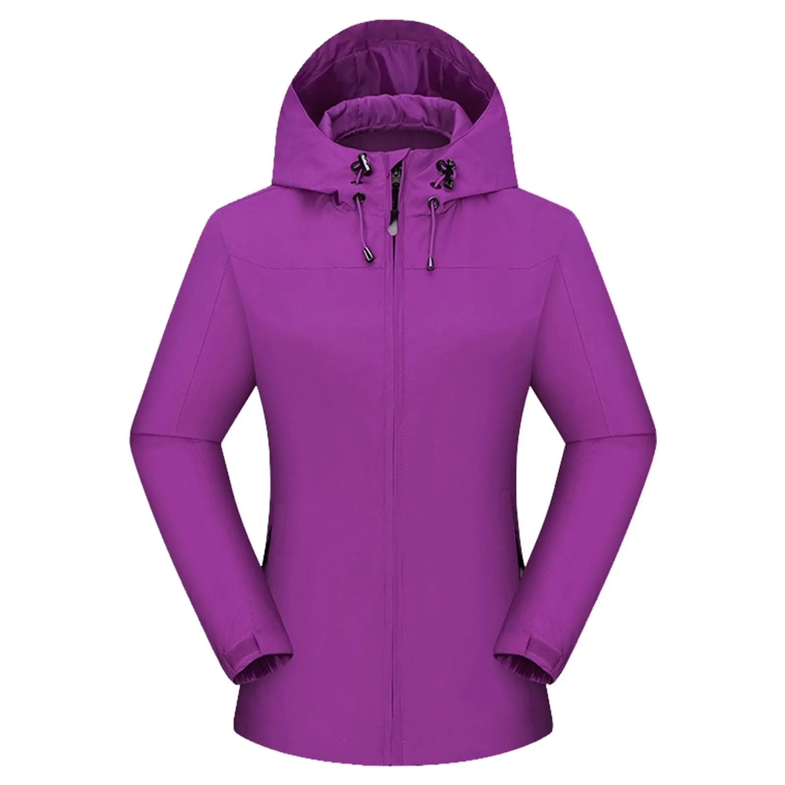 Autumn Women's New Windproof Jacket Zipper With Pocket Solid Color Coat Waterproof Sportswear Thin Jacket Outdoor Jackets