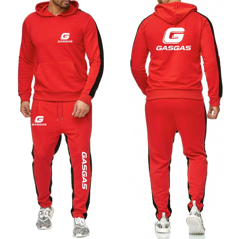 2023 spring and autumn motorcycle GasGas printed leisure sportswear new men's suit hoodie+pants sportswear suit men's winter clo