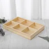 Crayon Colored Holder 235X16X3CM Pine Wood Desk Accessories 6-compartment Storage Case 5