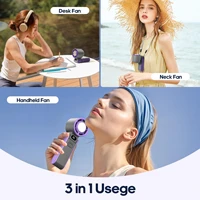 Ventilateur portable haute vitesse, rechargeable 3600mAh, 100 vitesses réglables, mini ventilateur turbo pliable pour le refroidissement 6