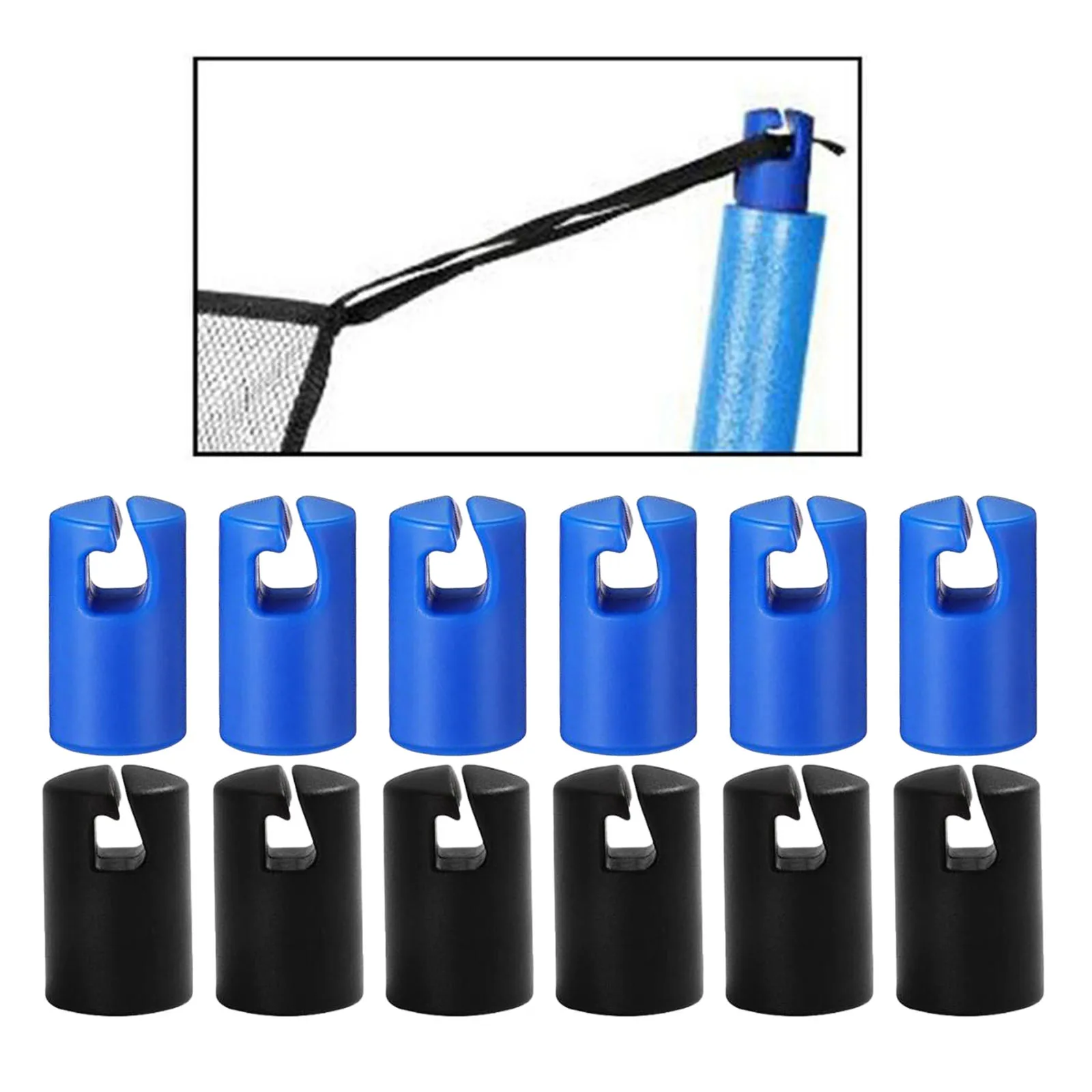 Trampoline Enclosure Pole Covers Trampoline Pole Flat Steel Sheet Top Protective Caps for 25mm 6/8/12Pcs trampoline protective cover trampoline end cap