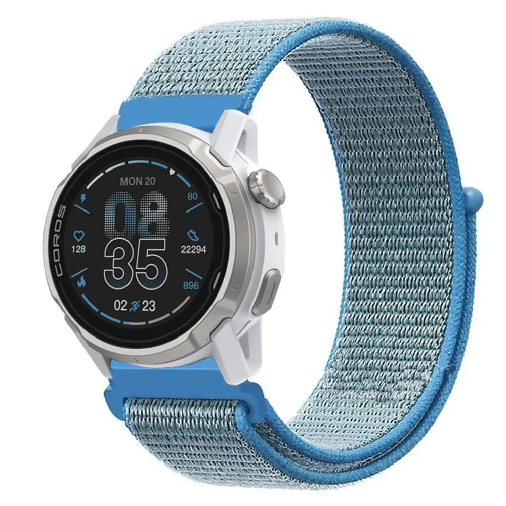 Breathable Nylon Loop Watch Band with Adjustable Fit, 20/22mm