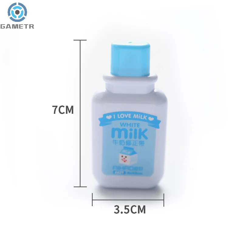 1pc Milk Bottle Portable Correction Tape Kawaii White Corrector Promotional Gift Stationery Student Prize School Office Supply images - 6