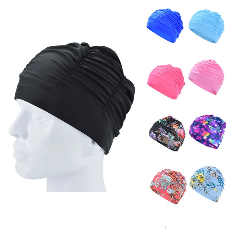 Bonnet de bain,Casquette de natation en tissu PU pour hommes et femmes