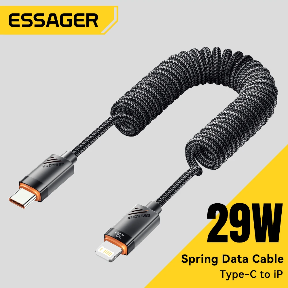 Essager Car USB C Cable PD 29W Fast Charging For Apple