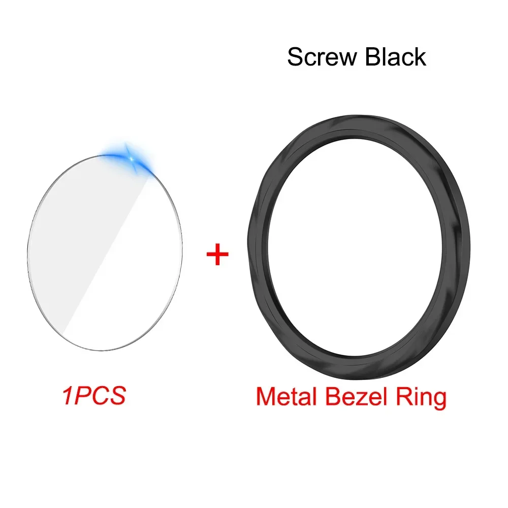 Enhanced Metal Bezel Ring with Tempered Glass Protective Film