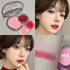 Two-tone Blusher Cream Vibrant Red Pink Cheek Lip Mud Shrink Expansion Grey Rose Color Natural Nude Brown Makeup Matte Rouge 5