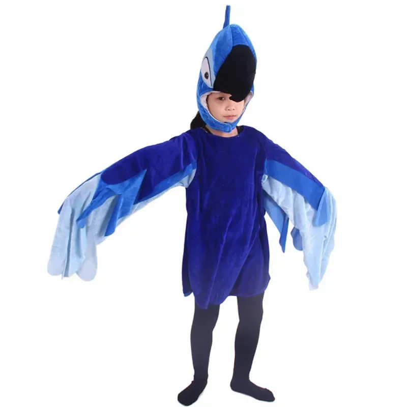 thumbnail image 1 of Disfraz de loro de dibujos animados para niños y adultos, ropa de actuación, disfraz de baile rojo y dorado, accesorios de cosplay, 1 of 5