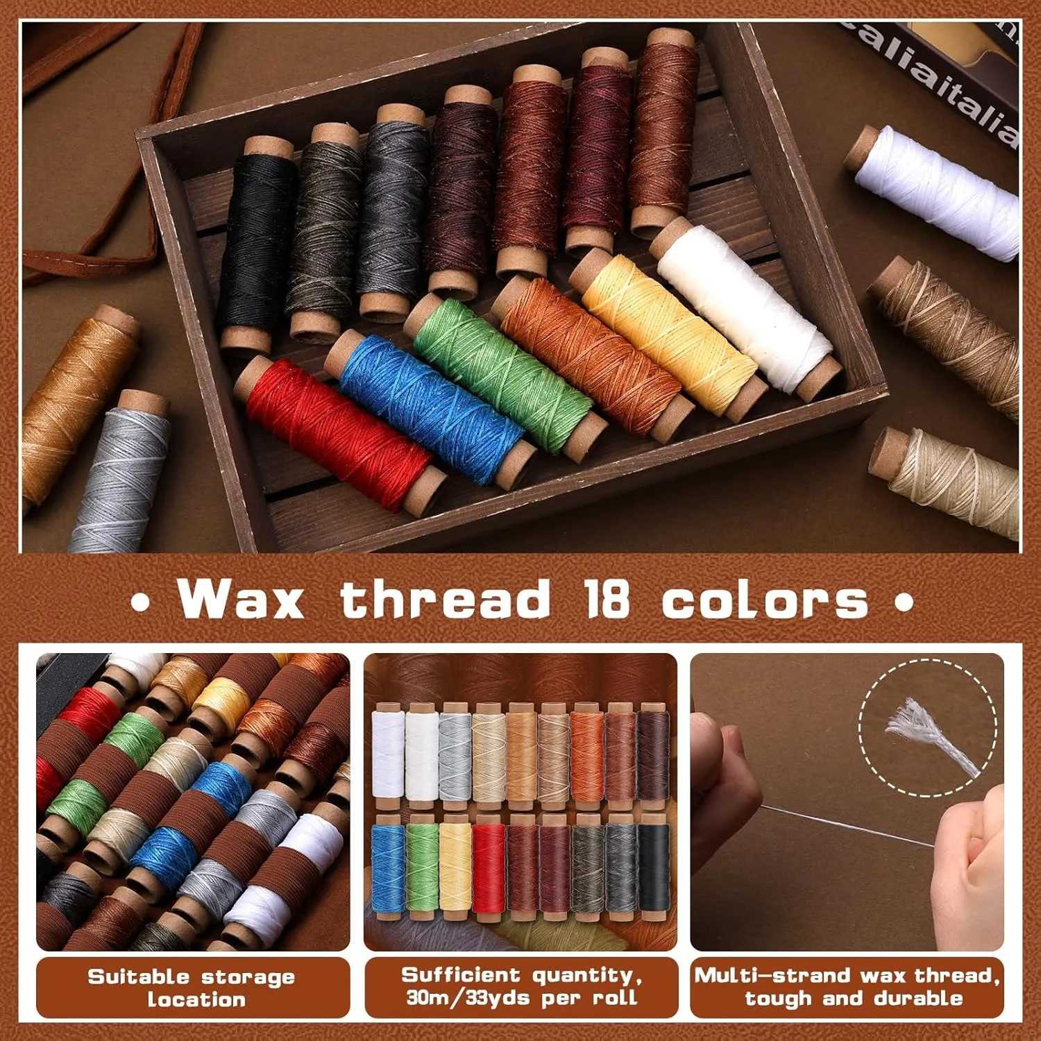 Leather Working Kit Leather Craft Tools Storage Bag Craft Making Tooling Kit for Beginners