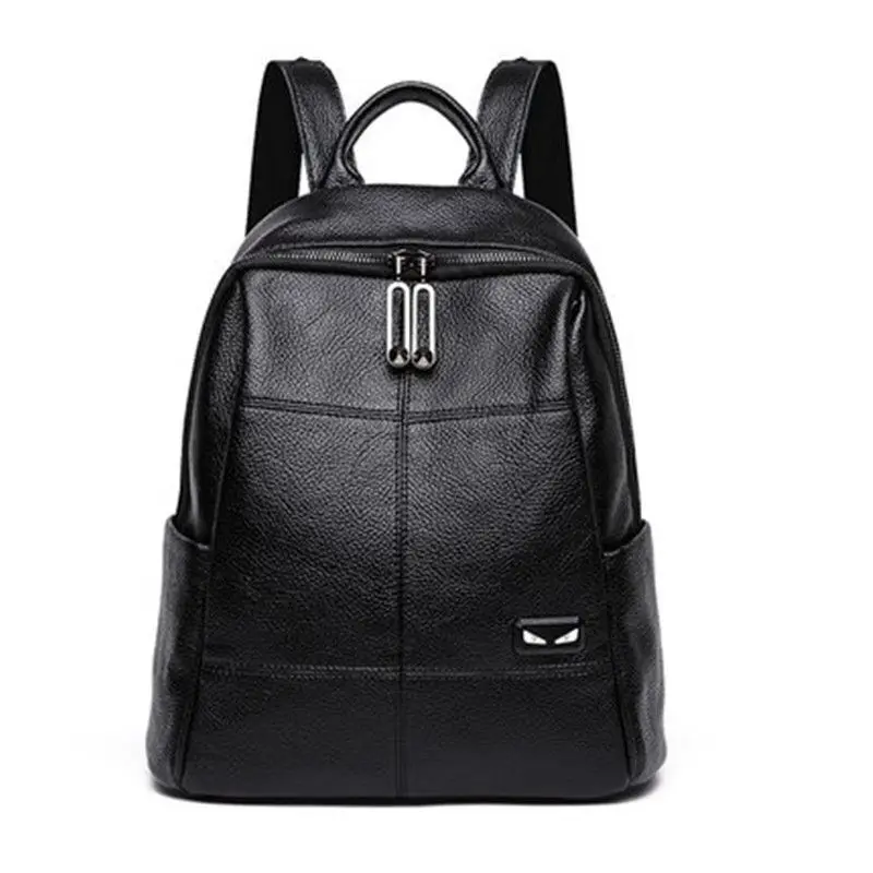 Nolvo Brand Design Luxury High Quality Genuine Leather Backpack for Women Large Capacity IPad Travel Bag Solid Color School Bags
