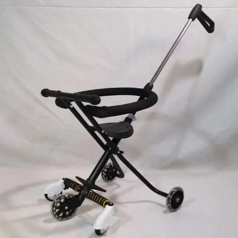 

Wholesale Baby Stroller Five-wheel Anti-rollover Folding Portable Children's Tricycle Stroller Children's Stroller