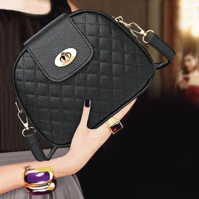 Stilvolle schwarze Damen-Umhängetasche mit 3 Fächern und goldfarbener Hardware, Polyesterfutter für den täglichen Gebrauch, Arbeit, Reisen