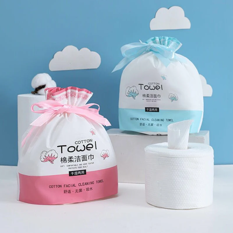 55 Pcs/set Wash Face Towel Disposable Facial Tissue Makeup Remover Multilayer Cotton Pads Soft Breath Towel