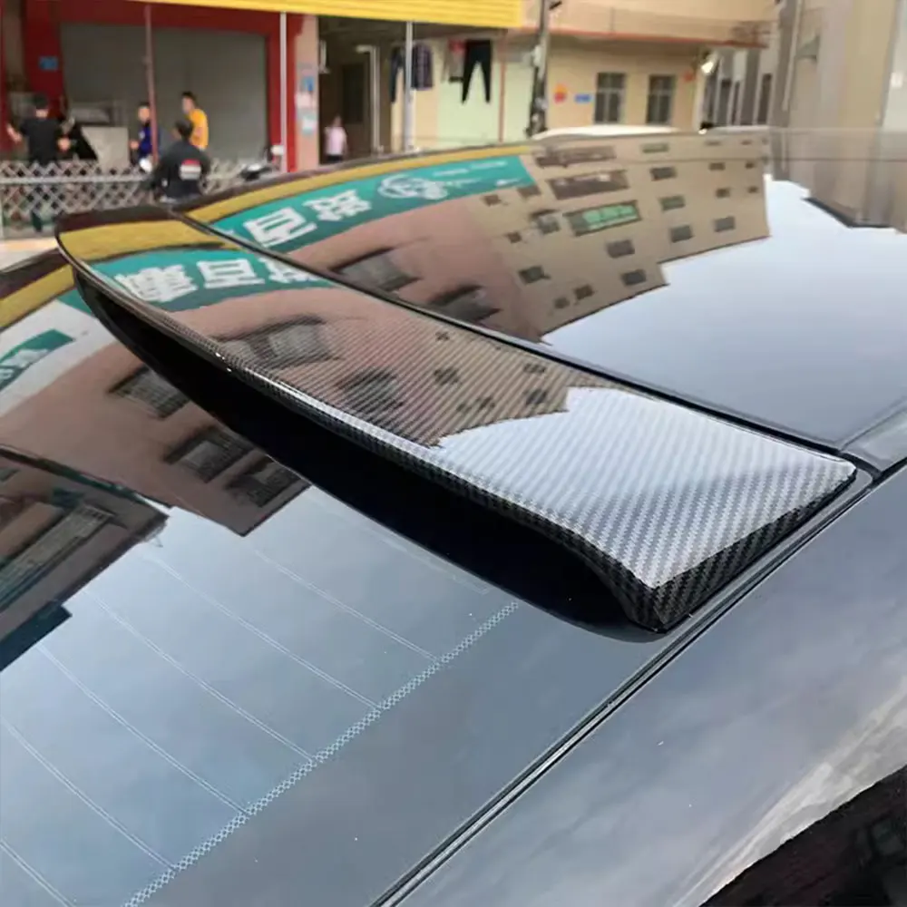 

Rear Roof Window Car Spoiler Wings For Toyota Mark X 2005 06 07 08 09 10 11 12 13 14 15 16 17 ABS Plastic Black Carbon Exterior